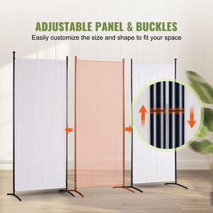 6.1 ft Fabric Partition Office & Bedroom Divider 3-<b>Panel</b> Folding Privacy <b>Screens</b> Room Dividers for Better Privacy - Product Image 4