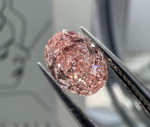 Diamants de laboratoire IGI en gros, diamants roses créés en laboratoire, diamants synthétiques en vrac, diamants artificiels de forme ovale, clarté totale - Product Image 2