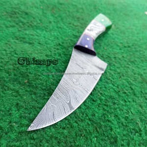 Cuchillo de Caza de Acero de Damasco de Grado Industrial Hecho a Mano, Personalizable OEM, Hoja Fija, Mango de Madera, Garantía de 3 Años - Product Image 3
