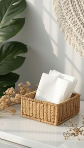 Bandeja de ratán natural premium para frutas, bebidas y como elegante bandeja de servicio para sala de estar o patio. Colección hecha a mano. - Product Image 5