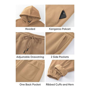 Ensemble de survêtement 2 pièces pour homme : sweat à capuche et pantalon de jogging – Confortable, décontracté, streetwear, athlétique - Product Image 6