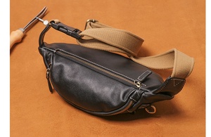 Bolso cruzado de moda vintage para hombre, bandolera de cuero genuino, bolso de viaje, bandolera con cremallera, alta calidad, regalo para todas las estaciones - Product Image 4