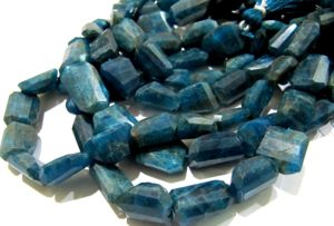 Perles d'apatite néon naturelle taillées au laser en forme de galet, 17 mm - Product Image 4
