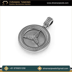 Customizable Trendy <b>Solid</b> 10K Gold Circle Logo VVS Lab Grown Diamond Hip Hop Bling Pendants <b>Necklaces</b> Charms Gift Ideas - Product Image 3