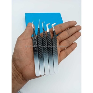 Eyelash Tweezers Stainless Steel Straight Tip Lash Tweezers Beauty Salon <b>Tool</b> for Eyelash Extensions for Lash Technicians - Product Image 2