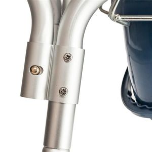 Sedia Comoda in Alluminio Bianco Crema per Anziani, Disabili e Donne in Gravidanza, Attrezzatura Multifunzionale per la Sicurezza nel Bagno - Product Image 4