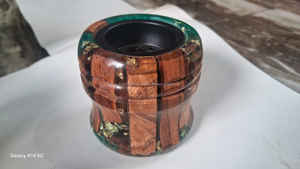 Brûleur à oud religieux de petite taille en résine époxy de qualité supérieure avec joint en bois, 100% bois d'acacia naturel pour cadeaux de l'Aïd Ramadan 2026 - Product Image 4