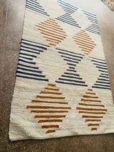 พรมปูพื้นสไตล์โมเดิร์นลายเรขาคณิต ทำจากปอกระเจา เป็นมิตรกับสิ่งแวดล้อม ป้องกันแบคทีเรีย เหมาะสำหรับห้องนั่งเล่น ห้องนอน ตกแต่งภายในบ้าน หรือใช้เป็นพรมละหมาด - Product Image 5