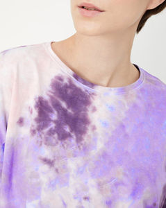 Nuevo Conjunto de 2 Piezas de Algodón 100% con Estampado Tie Dye y Encaje por Encima de la Rodilla para Mujer, con Logotipo Personalizado, Ropa Casual de Verano OEM - Product Image 5