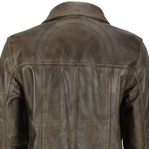 <b>Top</b> Selling Men's Casual <b>Leather</b> Long Coat Breathable Wind-Proof Sheep Fur <b>High</b> Quality Camel-Filled at Wholesale Price - Product Image 6