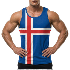 Sublimation Men Custom Neck <b>Running</b> 100% Cotton Men's Tank Top O-Neck Casual Style Knitted Sleeveless Men's tank top print - Product Image 1