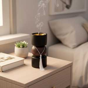 Quemador de Incienso y Porta Incienso de Madera Hecho a Mano de Lujo, Mubkhar Árabe Premium para Oud, Fragancia de Bakhoor, Decoración Árabe para el Hogar - Product Image 3