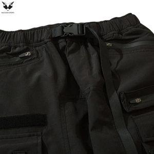 Pantalon respirant léger à sangle réglable, multi-poches, durable, coupe ajustée, imperméable, style urbain, taille élastique, style streetwear, haute qualité - Product Image 6