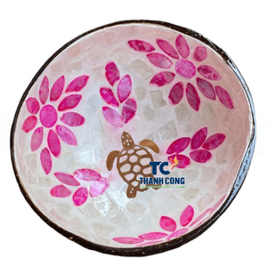 Bol en coquille de noix de coco incrusté de nacre, souvenir du Vietnam, faible MOQ, prix abordable, vente en gros directe d'usine, prix de gros - Product Image 1