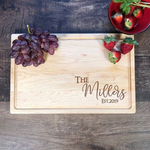 Grande planche à découper en bois avec rainure de drainage, planche de cuisine solide pour découper la viande, hacher les légumes et servir, pour la maison et l'hôtel - Product Image 2