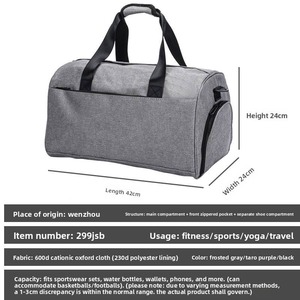 Customized Low Price Leisure Lightweight Sports <b>Gym</b> Bag for <b>Women</b> OEM Acceptable Overnight Duffel Bag for Mens <b>Gym</b> <b>Backpack</b> - Product Image 5