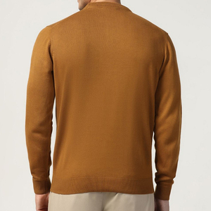 T-shirt décontracté pour homme à col montant, coupe oversize, couleur unie, 100 % coton, écologique, production en gros - Product Image 5