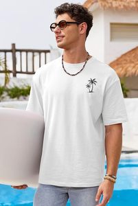 เสื้อยืดพิมพ์ลายผู้ชาย เสื้อผ้าลำลอง ดีไซน์กราฟิก ผ้าเนื้อนุ่ม แขนสั้น ระบายอากาศได้ดี สวมใส่สบาย มีสไตล์ แฟชั่นสตรีท - Product Image 3