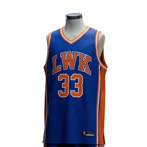 Maillot et short de basket-ball personnalisés en maille 100% polyester, imprimés par sublimation, antibactériens, séchage rapide, unisexe adulte - Product Image 4