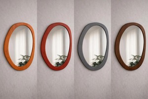Espejo de Pared de Madera con Incrustaciones de Hoja de Oro, Espejo de Pared de Madera de Lujo para Decoración Elegante del Hogar, Espejo Colgante al por Mayor - Product Image 5
