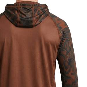 เสื้อตกปลาแบบสั่งทำพิเศษ ป้องกันแสงแดด พิมพ์ลายแบบซับลิเมชั่น MOQ ต่ำ เสื้อฮู้ดทีมตกปลาผ้าโพลีเอสเตอร์แห้งเร็ว พร้อมหน้ากาก - Product Image 5