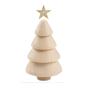 Décorations de Noël en bois non peintes, ornements artisanaux pour la décoration de la maison, du bureau ou de la fenêtre en DIY - Product Image 1
