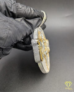 Colgante con Nombre Personalizado DEZNY, Diseño de Mapa del Mundo, Plata de Ley 925 con Diamantes Moissanite VVS - Product Image 6