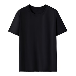 T-shirt personnalisé avec logo brodé OEM, 180g, coupe ample, pur coton, coupe slim homme, tissu uni, tendance, confortable. - Product Image 2