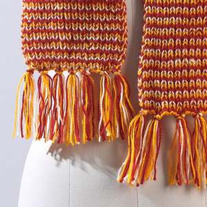 Oversized Chunky Unisex High Quality Knitted Scarf-Cozy Winter <b>Neck</b> <b>Wrap</b>-Custom Logo Soft Ribbed Knit OEM Service Fashion Scarf - Product Image 2