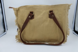 Vintage Canvas Leather Tote <b>Bag</b> Cowhide <b>Patchwork</b> Shoulder <b>Bag</b> Handmade Fringe Handbag Large Capacity Women Casual Tote - Product Image 4