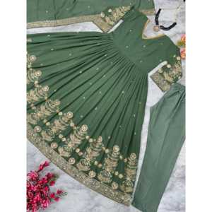 Vestido de diseñador de Anarkali con colgante y ropa de fiesta Dupatta para vestidos profesionales - Product Image 4