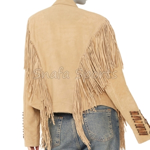 Real Soft Genuine Leather <b>Suede</b> Ladies Western <b>Jacket</b> With Fringes Women's Winter Heated Lining Oem <b>Jackets</b> - Product Image 2