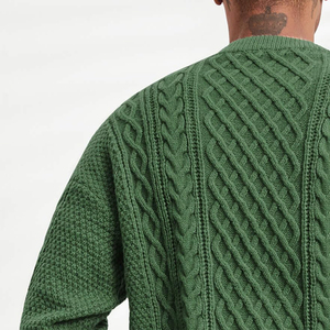 Premium Quality Customizable Men's Knitted Sweaters Anti-Wrinkle 100% Cotton Wholesale O-Neck Long Sleeve Men's Sweaters - Product Image 6