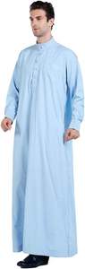 Túnicas Marroquíes Bordadas y Teñidas a Medida para Hombre, Color Sólido en Contraste, Ropa Islámica Premium para Árabes, Tallas Grandes, Otoño - Product Image 3