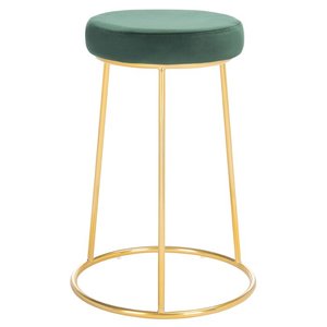 Chaise de bar contemporaine avec cadre en métal et assise en bois, avec repose-pieds, tabouret de comptoir de cuisine - Product Image 2