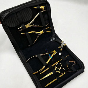 Kit de Pinzas Profesionales para Extensiones de Cabello en Oro Rosa, Pinza de Presión de Acero Inoxidable con Logotipo Personalizado, Juego de Herramientas Profesionales para el Cabello - Product Image 4