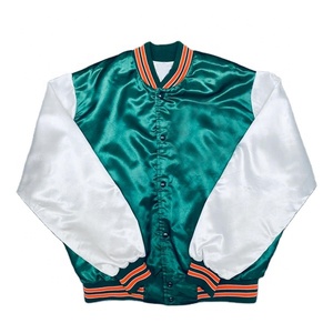 Veste de basket-ball personnalisée de haute qualité avec logo brodé, veste décontractée en satin pour l'extérieur, veste universitaire - Product Image 2