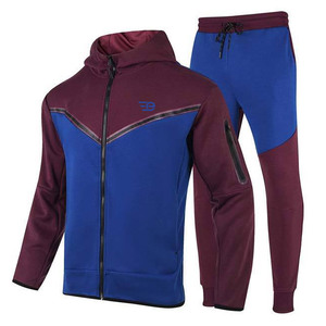 Ensemble de sport décontracté pour homme avec fermeture éclair, haut et bas, pour la gym, l'exercice, le fitness, les activités de plein air, respirant et léger - Product Image 1
