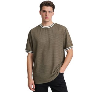 Camisetas de punto unisex de algodón 100% orgánico de alta calidad para hombre 2026 - Manga corta, ajuste holgado, transpirables y de secado rápido - Product Image 3