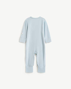 Mameluco ajustado de modal y elastano para bebé, manga larga con broches para recién nacido, ODM Vietnam - Product Image 2