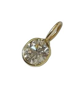 Zircon Oval Colorless Stone Stainless Steel Rose <b>Gold</b> Plated Romantic Charm Unisex Fashion Jewelry 9 mm Single Stone Pendant - Product Image 1