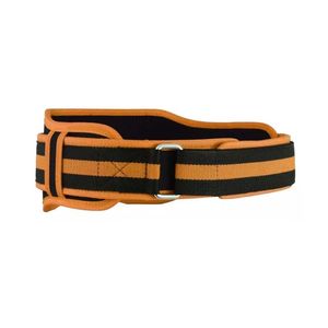 Ceinture de musculation en néoprène rayée <span class=keywords><strong>orange</strong></span>, rembourrée et confortable, avec fermeture auto-agrippante réglable, pour le soutien lombaire en salle de sport et la force musculaire - Product Image 3