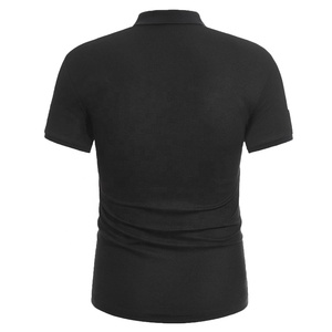 Polo de golf en coton uni à manches courtes coupe classique pour hommes 2025 Nouveau t-shirt de tennis respirant et confortable pour l'été Polo personnalisé grande taille - Product Image 2