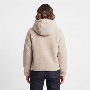 Veste de camping en polaire Sherpa pour femme, vestes zippées en polaire Sherpa pour l'extérieur, vêtements d'hiver résistants pour femmes, sweats à capuche en polaire Sherpa - Product Image 3