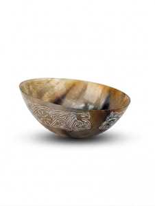 Handmade Polished Round Natural Horn <b>Decorative</b> <b>Plate</b> Set Modern Design Eco-Friendly Durable 4-Piece Set Party - Product Image 1