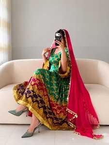 Latest Fully Stitched Ready Women's Afghan Kuchi <b>Dresses</b> Loose Fit Silk Casual <b>Wedding</b> Wear Traditional Afghani Kuchi <b>Dresses</b> - Product Image 5
