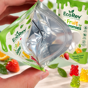 แครนเบอร์รี่อบแห้ง EcoRev 50 กรัม บรรจุในซองธรรมชาติ ไม่เติมน้ำตาล ขนมขบเคี้ยวอุดมด้วยสารต้านอนุมูลอิสระ ผลไม้อบแห้ง เกรดอาหาร บรรจุในถุง PE/VMPET แบบตั้งได้ - Product Image 3