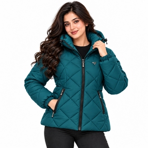 Elegant cold weather clothing for casual outfits <b>women</b> puffer <b>jackets</b> combine <b>lightweight</b> warmth and timeless style for daily - Product Image 1