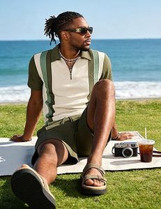 Men Summer <b>Knitted</b> Embroidered 100% Cotton Quick Dry Short Sleeve Custom Logo Joggers Suits <b>Set</b> Shirt and Short <b>Set</b> - Product Image 5