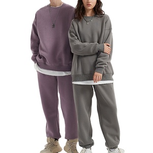 ชุดวอร์มมีฮู้ดผ้าฟลีซแบบสวมใส่สบายสำหรับฤดูหนาว ไซส์ใหญ่พิเศษ พร้อมโลโก้สั่งทำได้ สำหรับผู้หญิงและผู้ชาย - Product Image 3